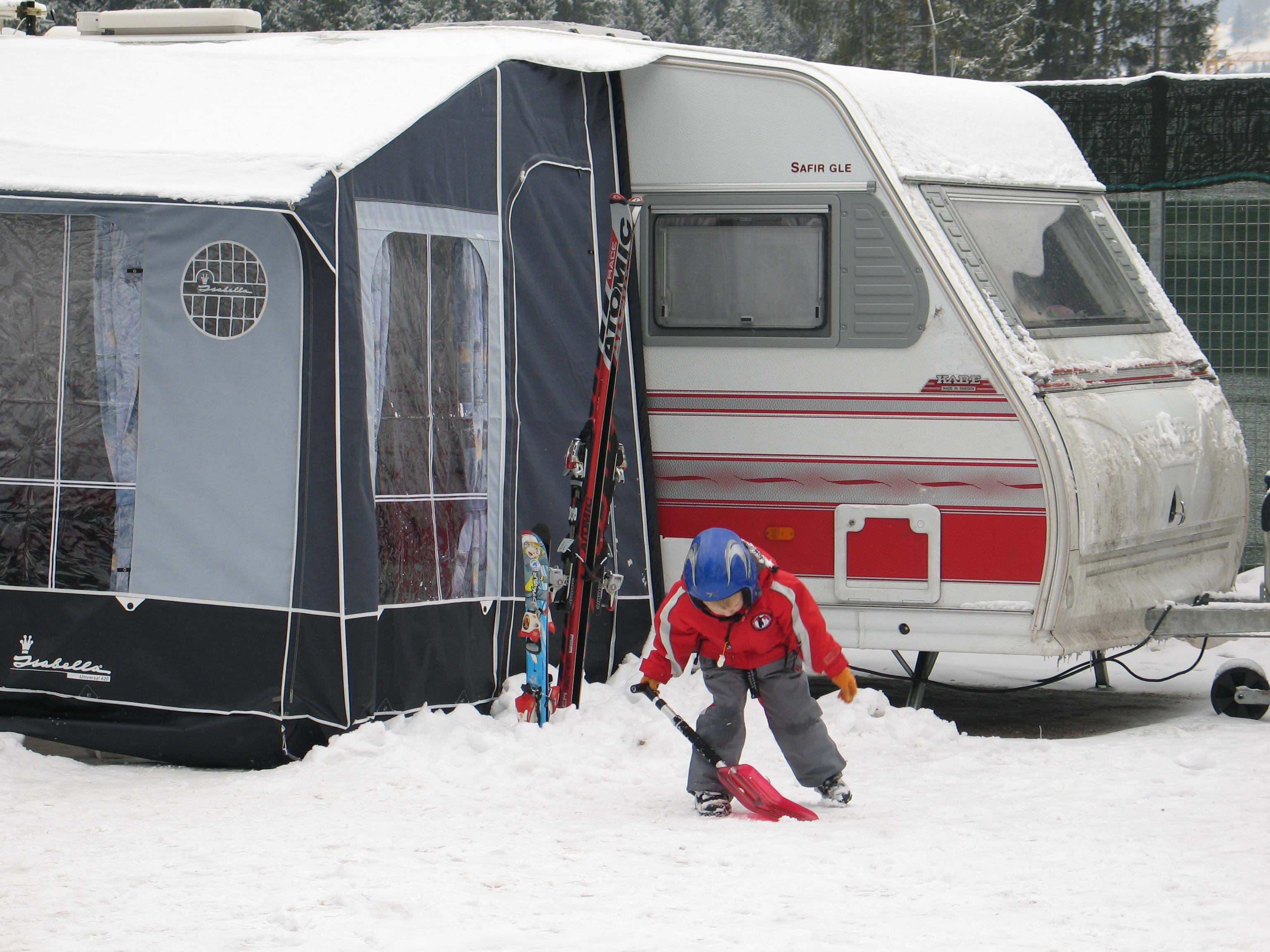 Vintercamping med Kabe og Isabella